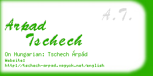 arpad tschech business card